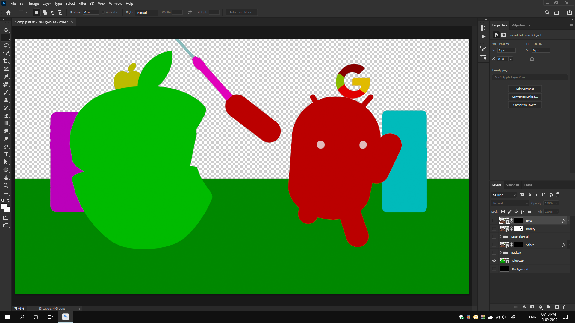 Object ID pass in Adobe Photoshop