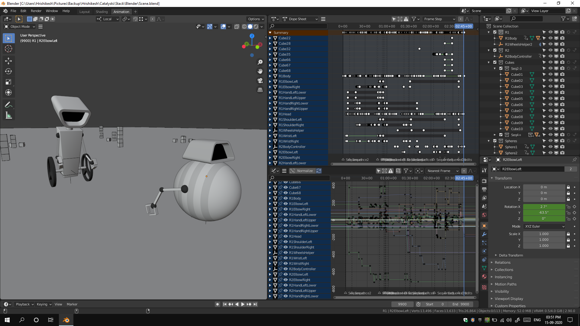 Animation inside Blender