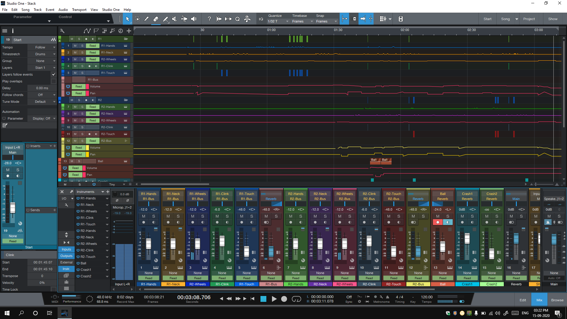 Creating soundtrack in Studio One