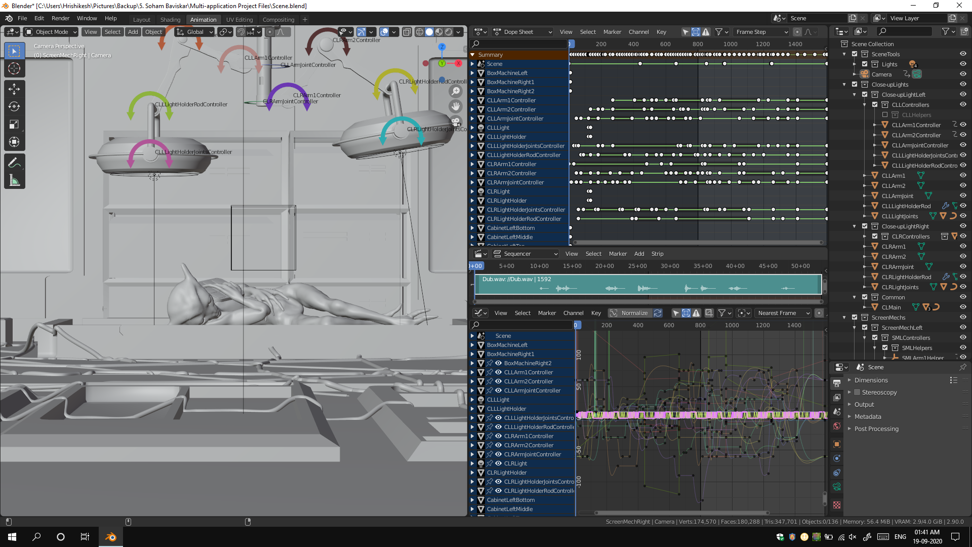 Our scene inside Blender